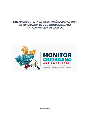 Portada de los Lineamientos MCAJ